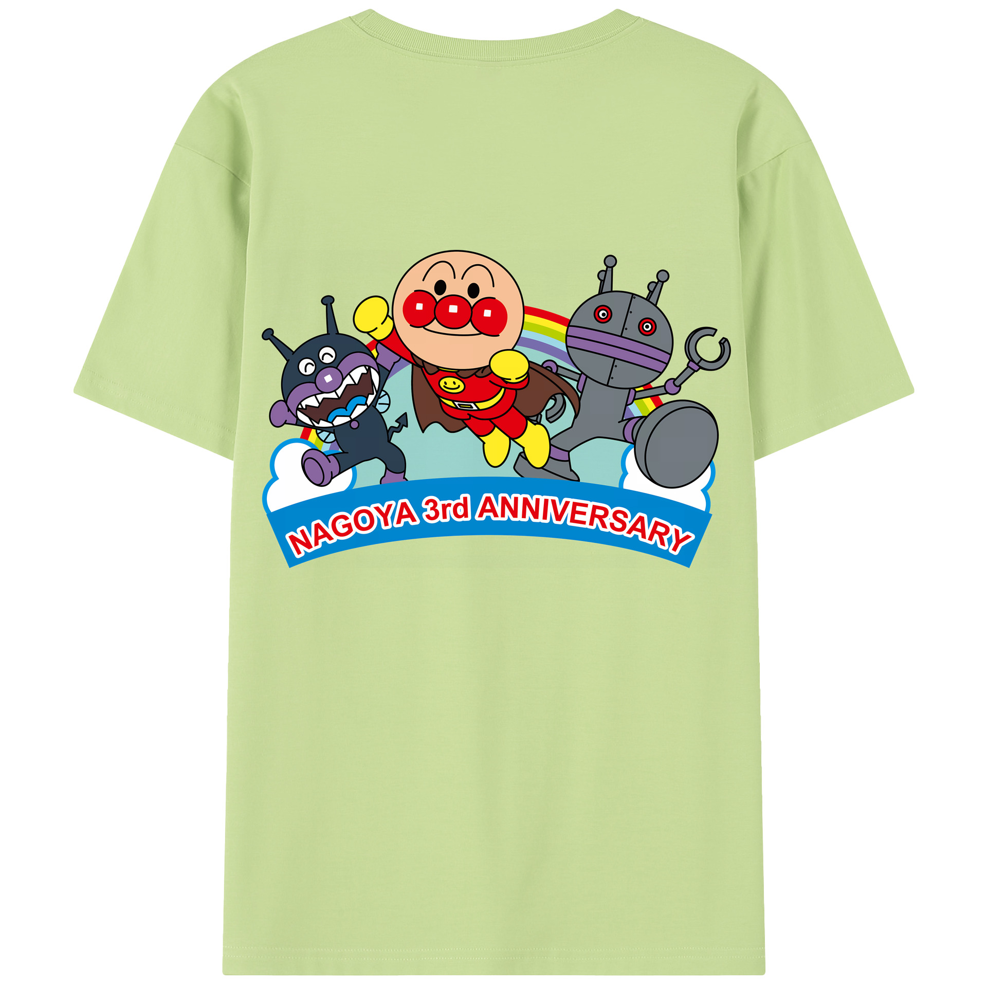 （画像用） アンパンマン Anpanman 綿100％半袖Tシャツ（背面プリント）